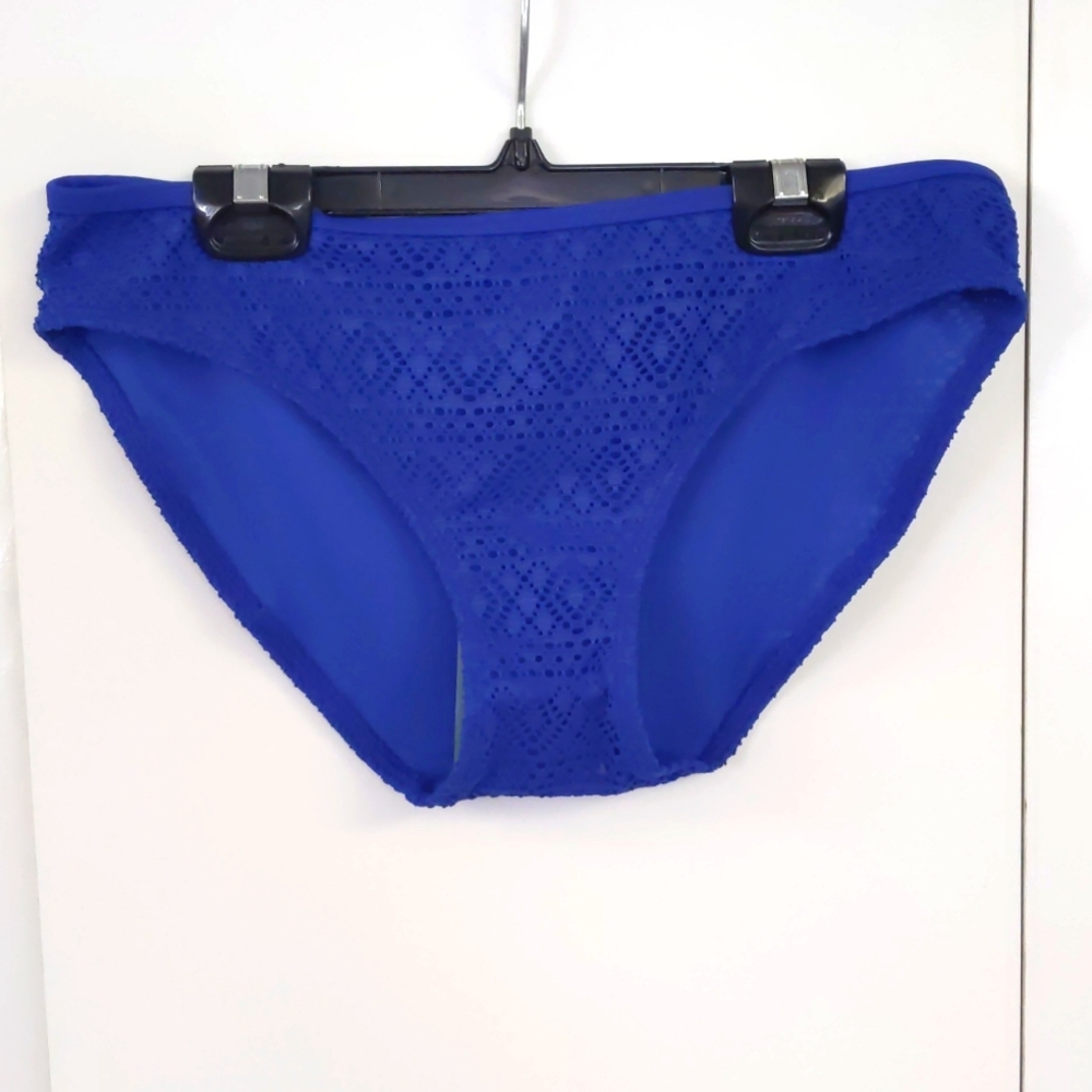 Panache Anya Crochet Classic Bikini Bottom. French Blue. Size small.